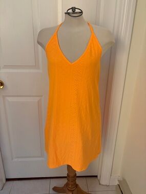 wild fable Bright Orange Halter Mini Dress